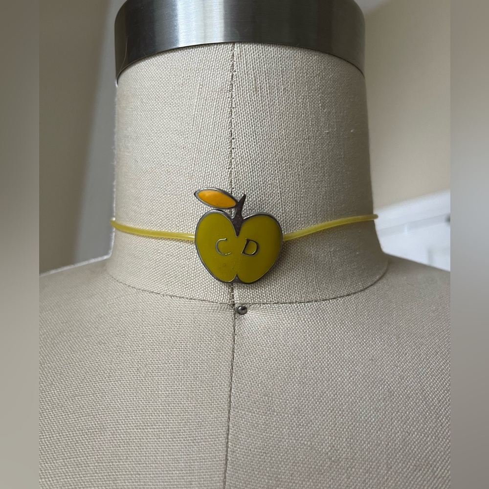 Vintage Christian Dior green apple choker rare!!